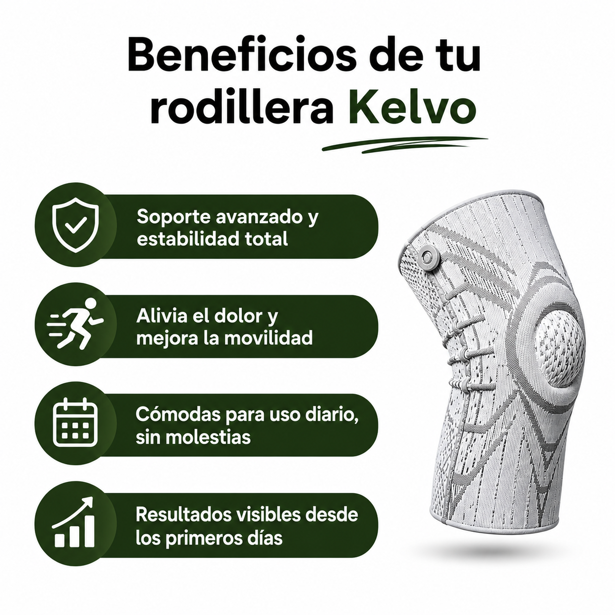 Kelvo™ Rodillera de Compresión Ajustable